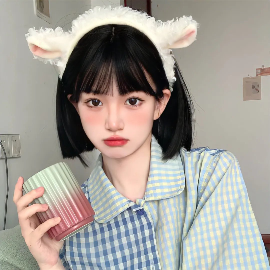 照片的她